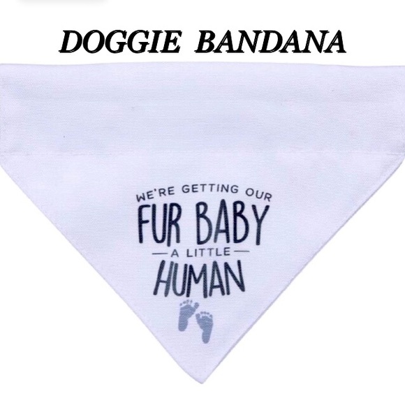 🐾 OPEN ROAD Doggie Bandana - Baby Announcement  size 8.25 x 6.5“ NWT - Picture 6 of 6